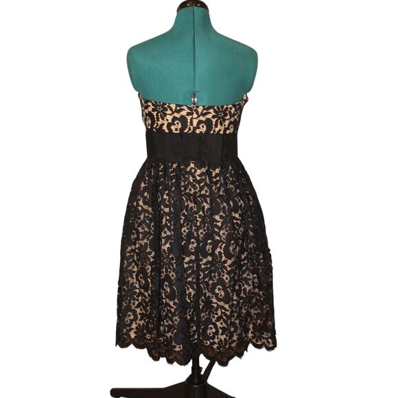 Milly of New York Black Lace Strapless Dress Size 6 Taylor Swift Inspired Style - Picture 4 of 6